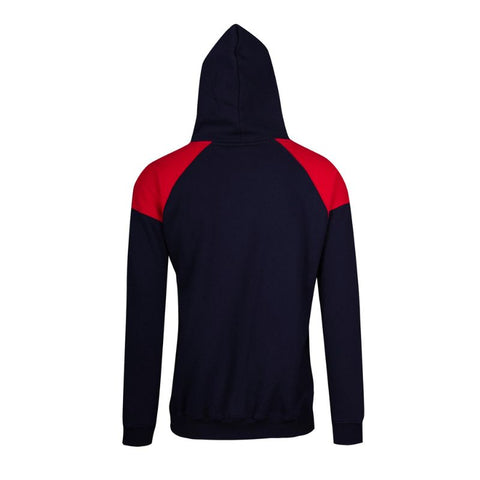 Mens Shoulder Contrast Zip Hoodie