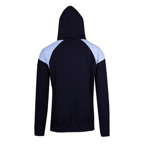 Mens Shoulder Contrast Zip Hoodie