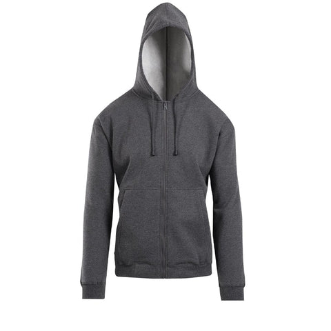 Netball Umpire Zip Hoodie With Pocket "Dark Marl" - Front View