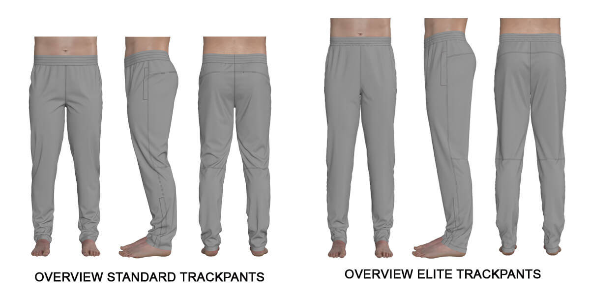 Mens Comparison Size Guide (Trackpants)