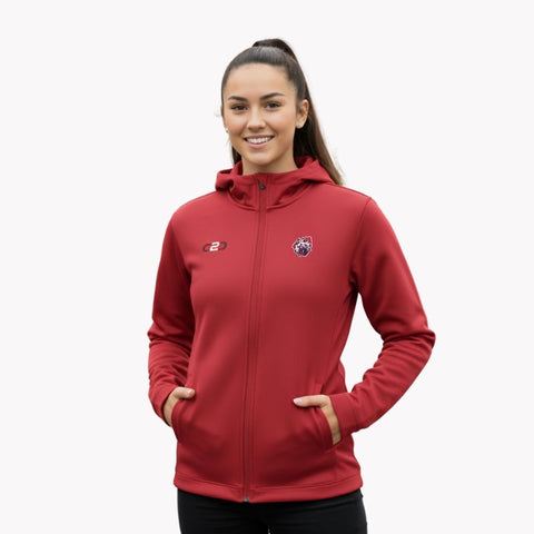 Glide Tech Kapuzenpullover mit Reißverschluss Rot