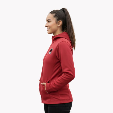 Glide Tech Kapuzenpullover mit Reißverschluss Rot