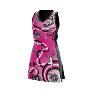 Zest Netzballkleid Rosa/Schwarz
