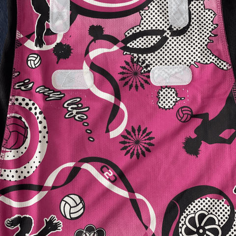 Zest Netzballkleid Rosa/Schwarz